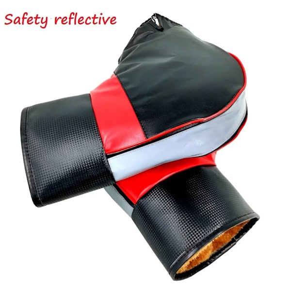 1 Pair Universal Motorcycle Pu Leather Gloves Bike Handle Bar Gloves Winter Warm Scooter Bike Windproof Handle Bar Protector