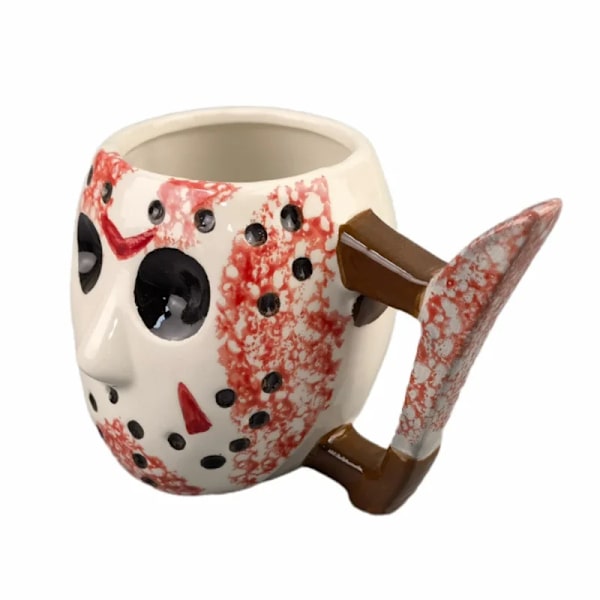 Halloween Horror Mask Cup Dance Men's Ghost Demon 100 Cut Men's Ceramic Mug Creative Mask Mug Personal Gift