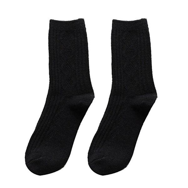 Autumn Winter Wool Socks Knitting Socks Solid color Double Needles Knitting