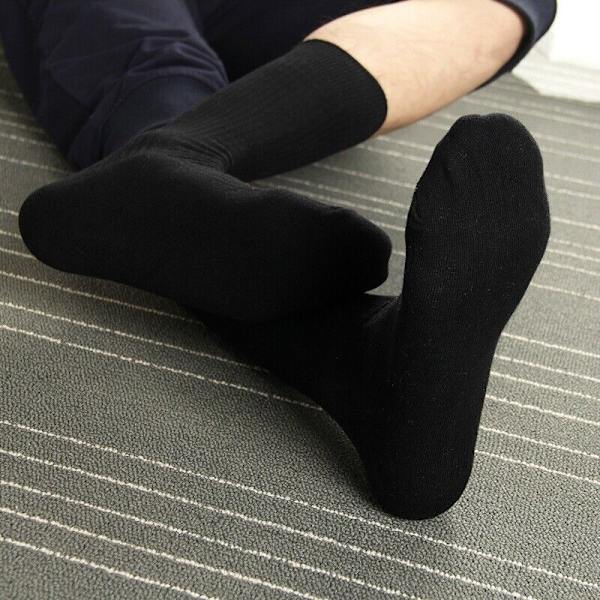 Men's business vertical stripe elastic durable cotton stockings medium hose