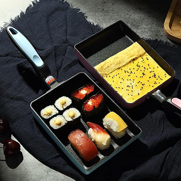 Pan Tamagoyaki Omelette Black Non-stick Pan Fry Egg Pan Pancake Kitchen Pot Use for Gas Cooker