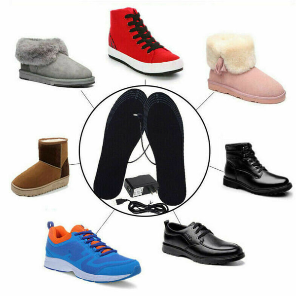 USB Rechargeable Heated Insole Foot Warmer Heater Charging Winter Warm Shoes Pad