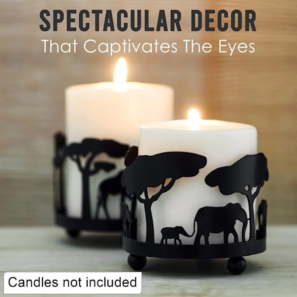 Projective Animal Graphics Creative Iron Candlestick Circular Candle Holder Corrosion-resistant Metal Aromatherapy Candle Holder