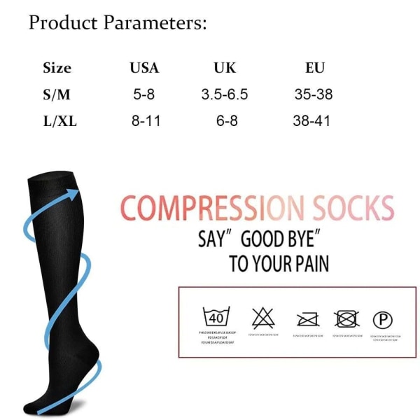 New Unisex Compression best Support Socks Knee Hight Men's Women's