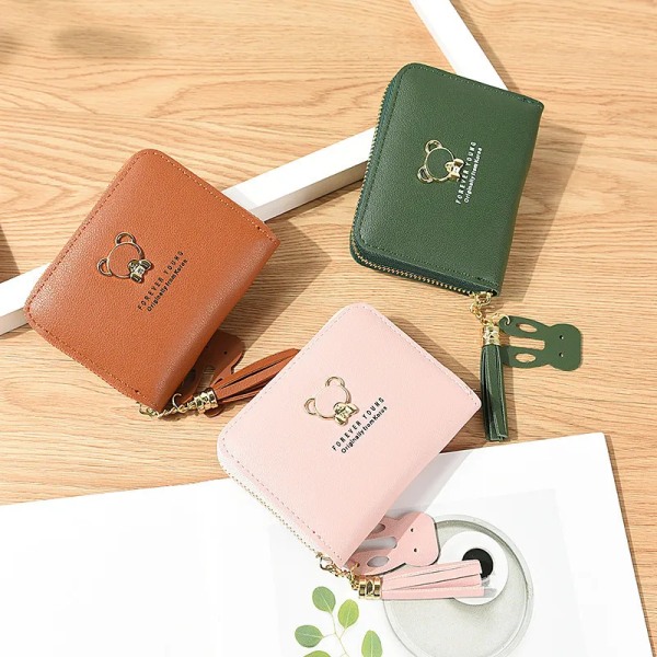 2022 Short Women Wallets Mini Cute Coin Pocket Card Holder Tassel Female Purse New Fashion Kpop Small Wallet for Girls