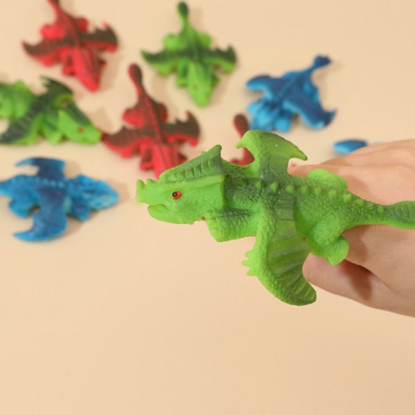Decompression Toy Soft Tpr Stress Relief Children Animal Finger Toy Sky Blue
