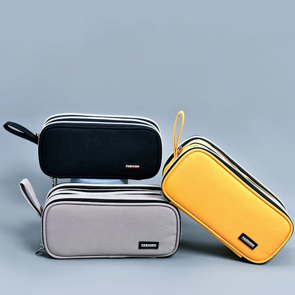 Pencil Case Black Stationery Pencil Box Trousse Scolaire Large Capacity Pencilcase Astuccio Canvas Estuche School Pencil Cases