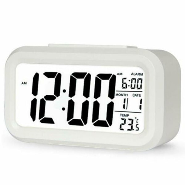 Sleek LED Bedside Alarm Clock with Day/Night Mode and Temperature Reading