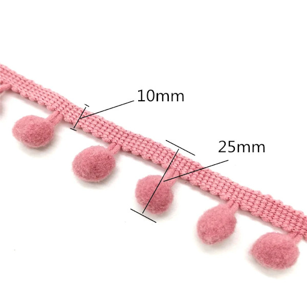 2 yards Pom Pom Lace Trim Ball Ribbon MINI Pearl Pompom Fringe Ribbon Sewing Lace Kintted Fabric Handmade DIY Craft Accessories