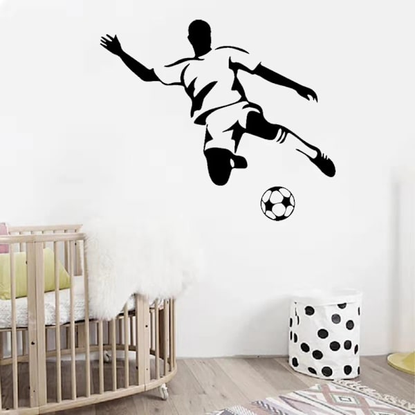 Football Boy Wall Art Decals Wall Stickers Murals Art For Kids Room Bedroom Living Room Sofa Backdrop Decoration wallstickers