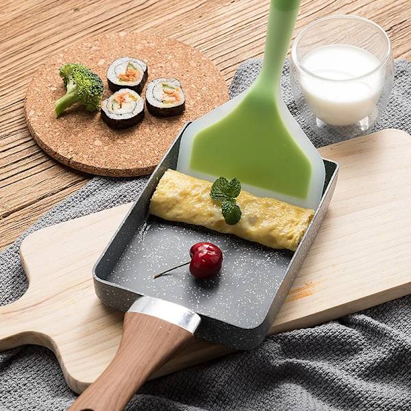 Pan Tamagoyaki Omelette Black Non-stick Pan Fry Egg Pan Pancake Kitchen Pot Use for Gas Cooker