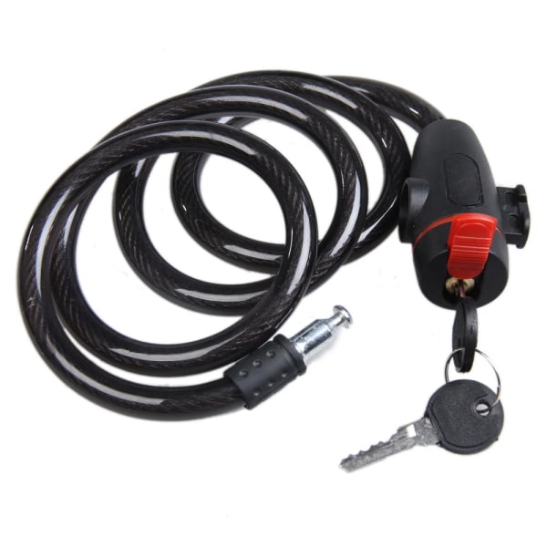 Universal Anti-Theft Steel Coil Cable Motorcycle Lock Bicycle Lock with Key