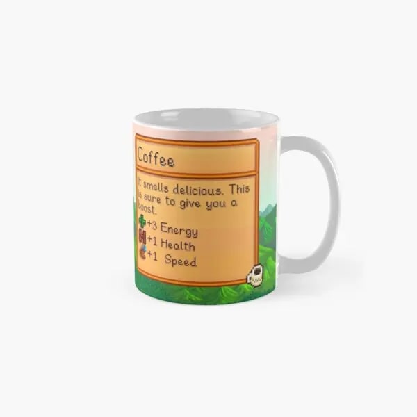 Stardew Valley Coffee Classic  Mug Gifts Photo Drinkware Picture Tea Handle Round Coffee Cup Image Simple Design Printed