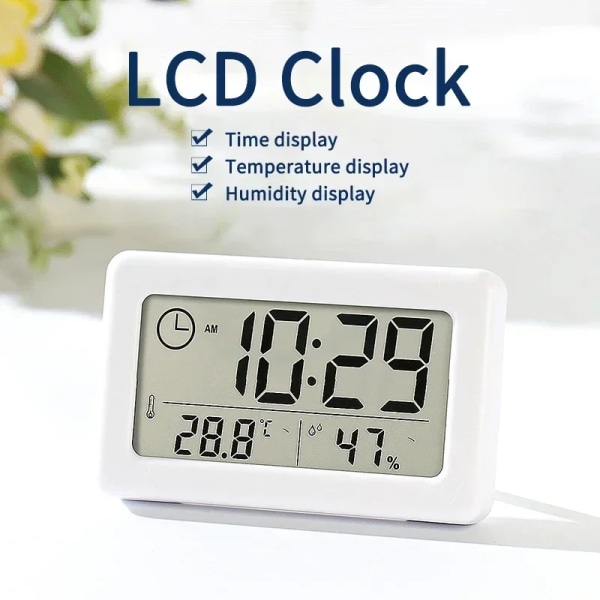 12/24-hour Led Table Clock  Multifunctional Classic Clock Digital Desktop Office Ornament Portable Alarm Clock Bedroom Supplies