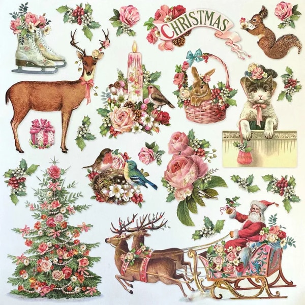christmas elk Stickers Crafts And Scrapbooking stickers kids toys book Decorative sticker DIY Stationery