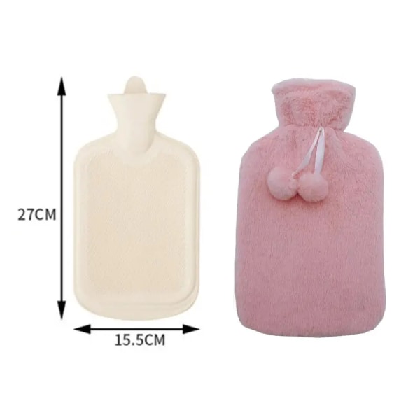 Long Portable Hot Water Bag To Keep Warm Fur Rubber Water Injection Hot Water Bag Waist Hand And Foot To Keep Warm