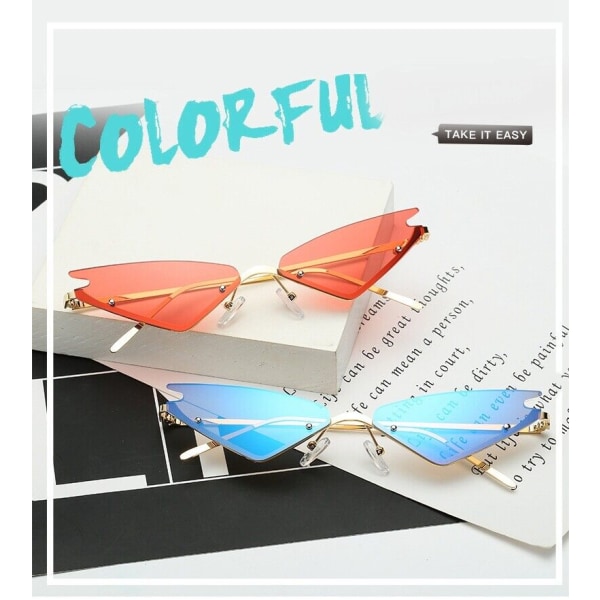 Retro Triangle Sunglasses Metal Stylish Fashion Glasses UV Designer Ladies