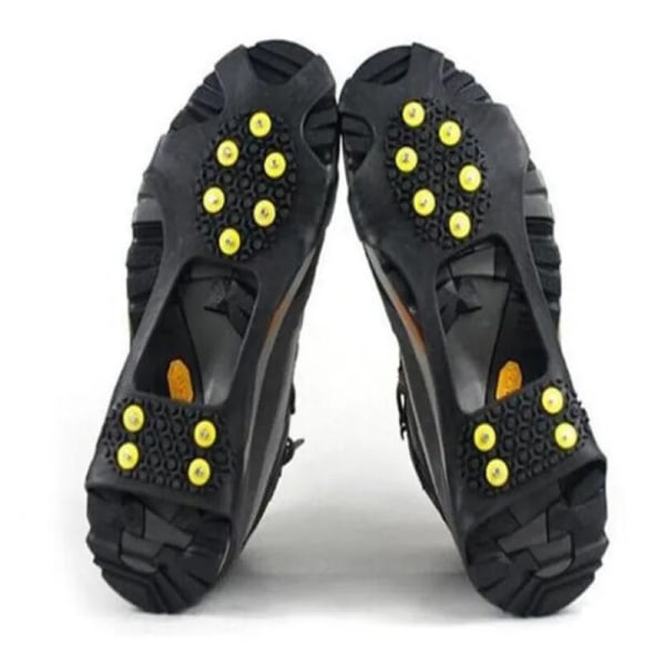 1 Pair S M L 10 Studs Anti-Skid Snow Ice Climbing Shoe Spikes Ice Grips Cleats Crampons Winter Climbing Anti Slip Shoes Cover