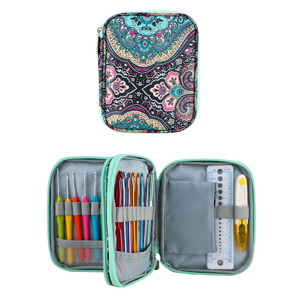New Empty Knitting Kit Case Organizer Bag Knitting Needles Storage Bag For Needles Scissors Sewing Tool Accessories Kit Bag Gift