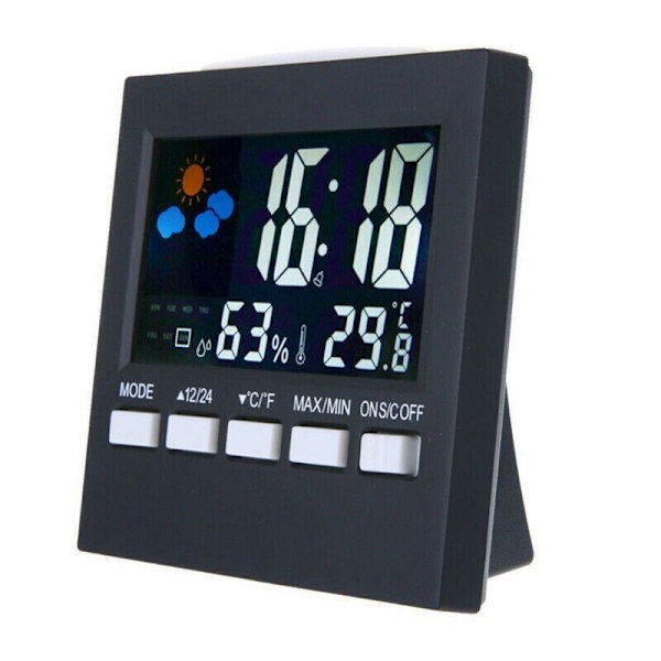 Digital Thermometer Hygrometer Humidity Temperature Indoor Outdoor Watch Meter-