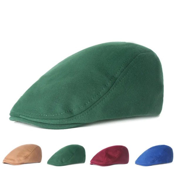 Solid Color Simple Felt Peaked Cap Women Men Autumn Newsboy Cap Dad Leisure Beret Caps Winter Warm Green Advance Hats