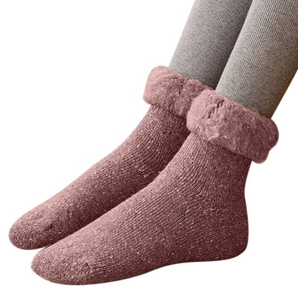 5pairs  Women Winter Thickened Snow Socks Plus Velvet Mid Silicone Thigh High Stocking