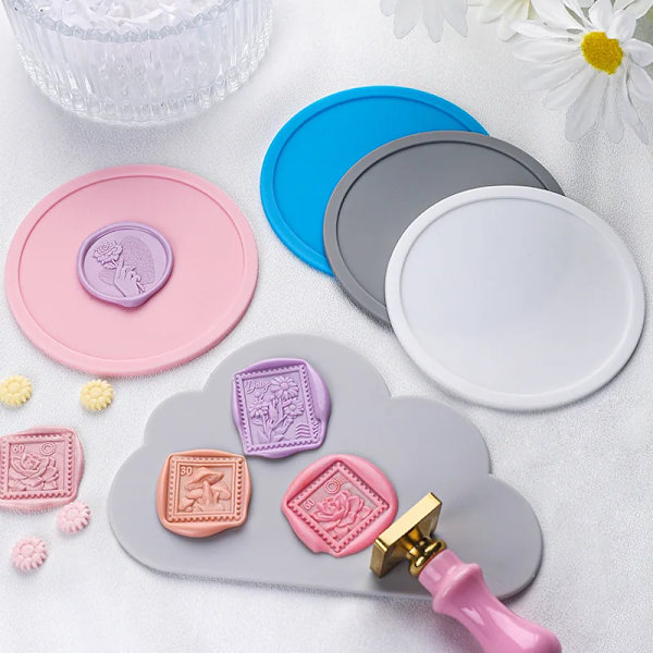 New Silicone Cloud Shape Circular Pad Minimalist Lacquer Sealing Wax Demolding Pad