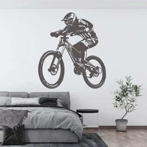 Mountain bike extreme off-road wall sticker road sports competition athletic teenage boy room garage decoration vinyl decal gift
