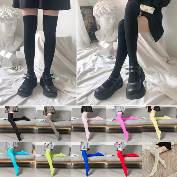 Fashion Thigh High Over Knee High Socks Girls Womens Long Cotton Stockings UK