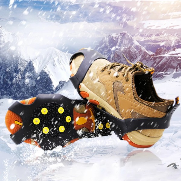 10 Teeth Climbing Crampons Anti-Slip Snow Claw Shoe Covers Unisex Bundled Crampons Winter Outdoor Walking Hiking Accessor 25-48