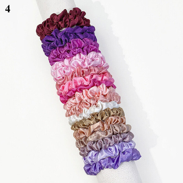 20PCS Elastic Smooth Silk Satin Hair Rope Hair Ties Rubber Band Hair Accessory,