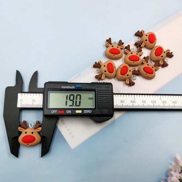 10ps Christmas Deer Cute Resin Charms For Jewelry Making Craft DIY Pendants Earrings Bracelets Handmade Animals Craft C649