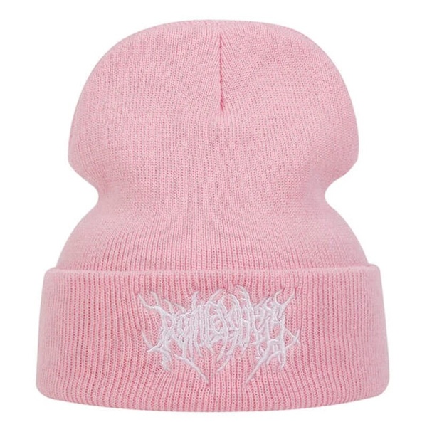 Personlighet Broderi Mössor Hatt Män Kvinna Mode Vinter Varm mössa Stickade Mjuka Kepsar Ben Skidor Skullies ullhattar gorras