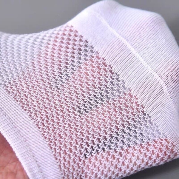 5 Pairs Men's Thin Solid Color Mesh Breathable Sports Casual Medium Socks