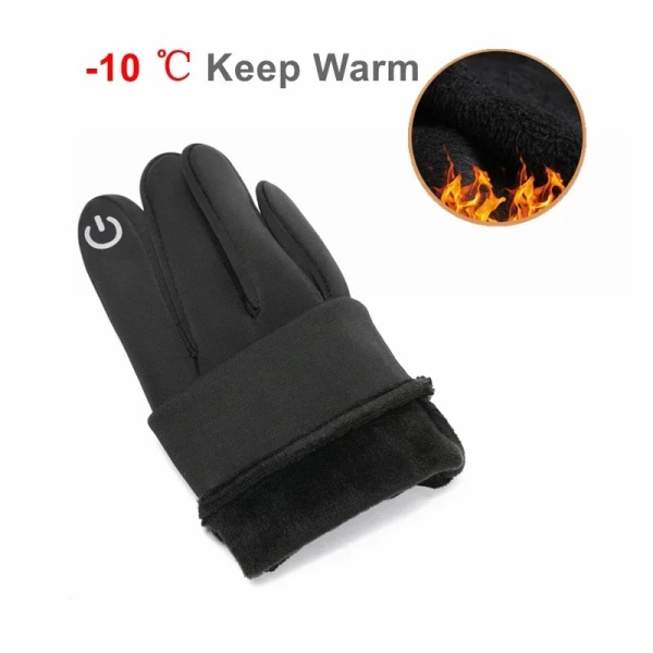 Waterproof Cycling Gloves Winter Touch Screen Bicycle Gloves Outdoor Scooter Windproof Riding Motorcycle Ski Warm Bike Gloves