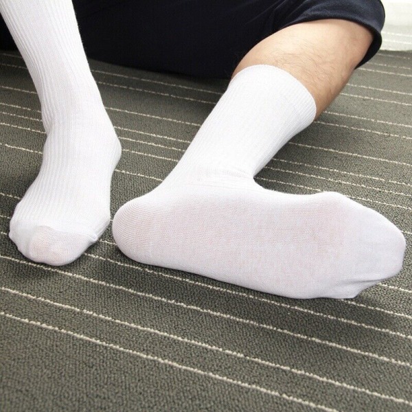 Men's business vertical stripe elastic durable cotton stockings medium hose