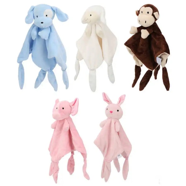 Baby Infant Animal Soothe Appease Towel Cartoon Plush Toys Bear Rabbits Appease Dolls For Newbrons Soft Stuffed Comforting Towel