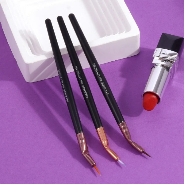6Pcs Eyeliner Brush Cosmetic Makeup Brushes Makeup Tools Extremly Thin Ultra Fine Bent For Women Beauty Tool