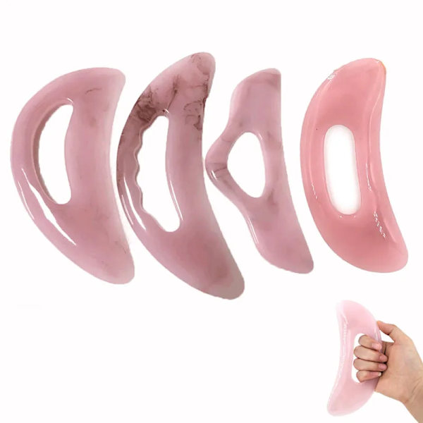 Resin Guasha Scraping Massage Scraper Face Neck Skin Massager Acupuncture Gua Sha Board Acupoint Face Eye Care SPA Massage Tool