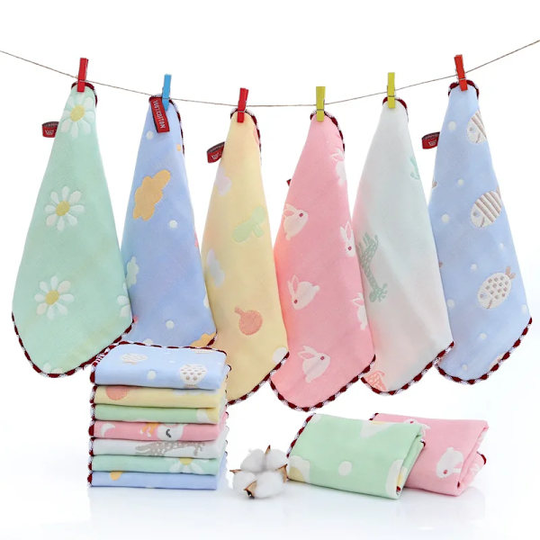 cotton Baby Towels Scarf Swaddle bath Towel Newborns Handkerchief Bathing Feeding Face Washcloth Wipe