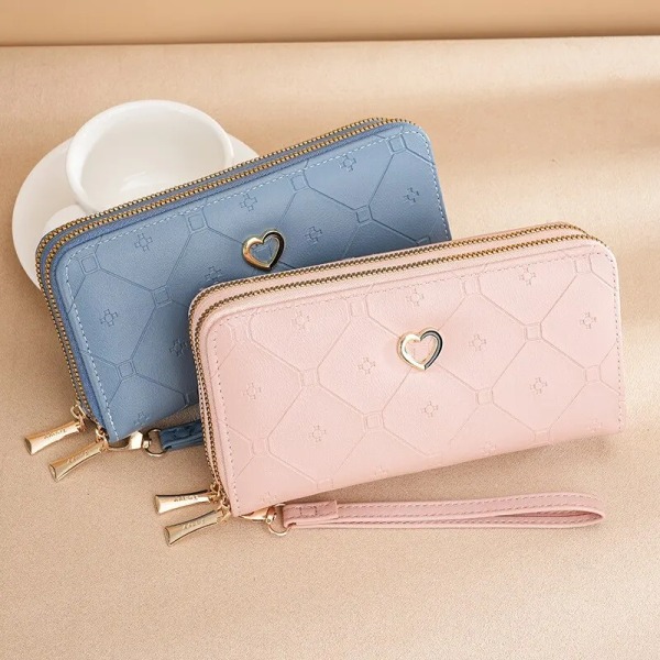 2023 New Wallet Women's Long Double Layer Zipper Wallet Japanese and Korean Fashion High Capacity Handbag