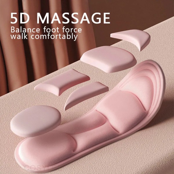 5D Massage Memory Foam Insoles For Shoes Sole Breathable Cushion Sport Running Insoles For Feet Orthopedic Insoles