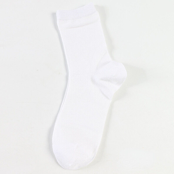 5 Pairs of Men's Winter Breathable Cotton Solid Color Wicking Medium Socks