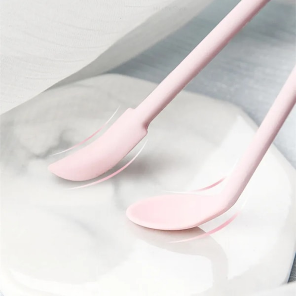 Seal Wax Cleaning Silicone Spoon Double-Headed Scraper Tool DIY Epoxy Resin Decoration Scraping The Edges of Melt Wax Beads