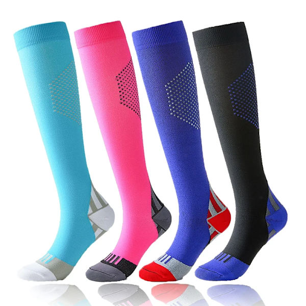 Net Red New Honeycomb Calf Jump Compression Socks Autumn and Winter New Long Tube Ski Climbing Socks Men and Women Hiking Socks