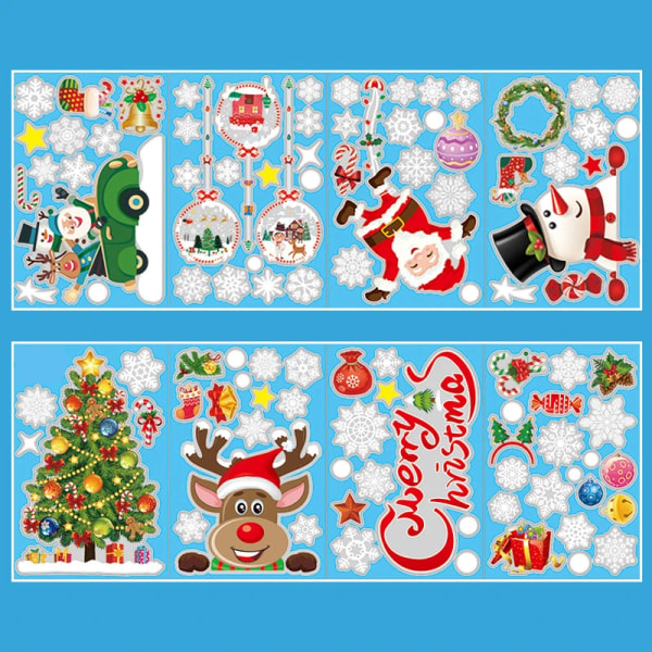 Christmas Window Stickers Merry Christmas Decorations Ornaments For Home Wall Sticker Kids Room Wall Decals New Year Stickers