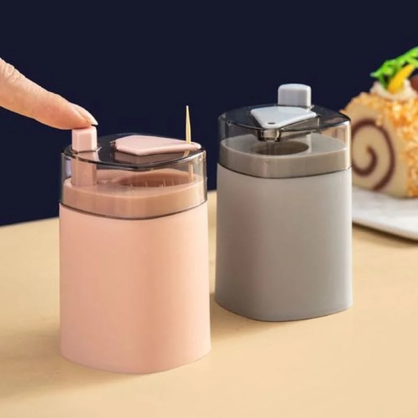 Home Creative Automatic Pops Up Toothpick Box Dispenser Home Living Room Dining Room Toothpick Storage Boxes Holder