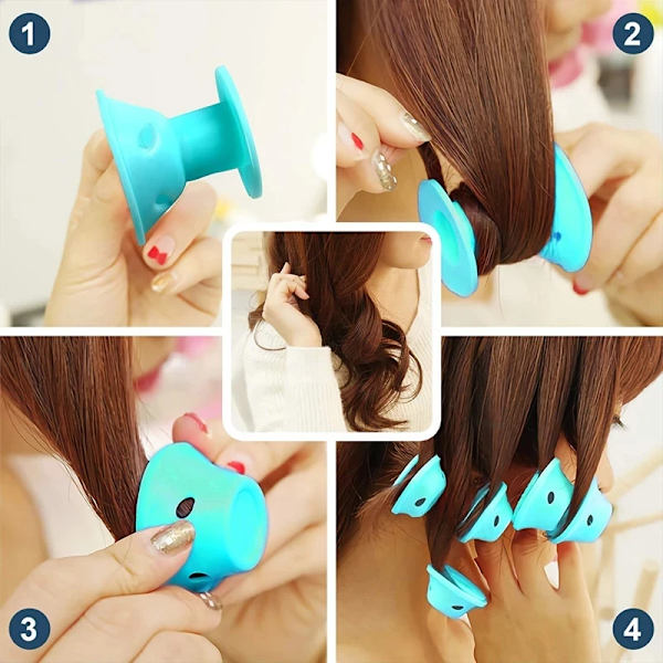 Silicone Magic Hair Curlers Hair Care Rollers Soft Rubber Twist Hair No Heat Clip Sleeping Curling Styling Natural Curls DIY