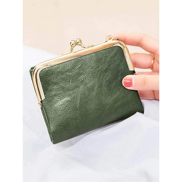 MIYIN Womens Wallet Small Rfid Ladies Compact Bifold Leather Vintage Coin Purse With Zipper and Kiss Lock