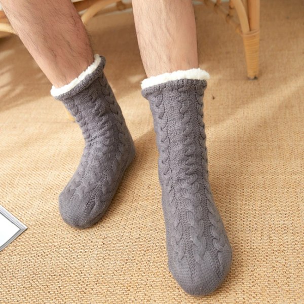 Mens Home Thermal Socks Winter Warm Short Cotton Thick Sleeping Soft Fluffy Slip Non Floor house fuzzy slipper Sock Male Grip
